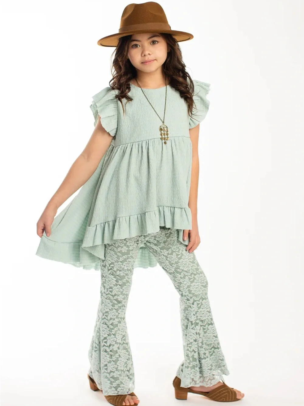Joyfolie Girls 2pc boho set sz 5